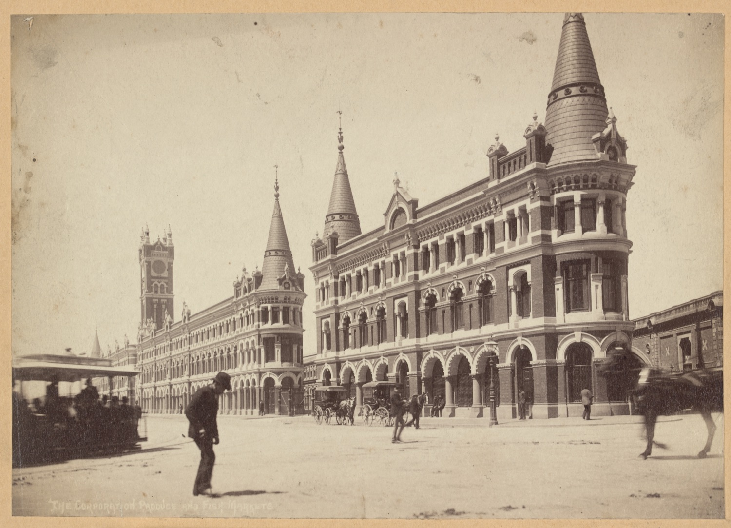Anon - ca. 1890 - Flinders Street, Melbourne, showing Fish Market Buildings picture - H11709