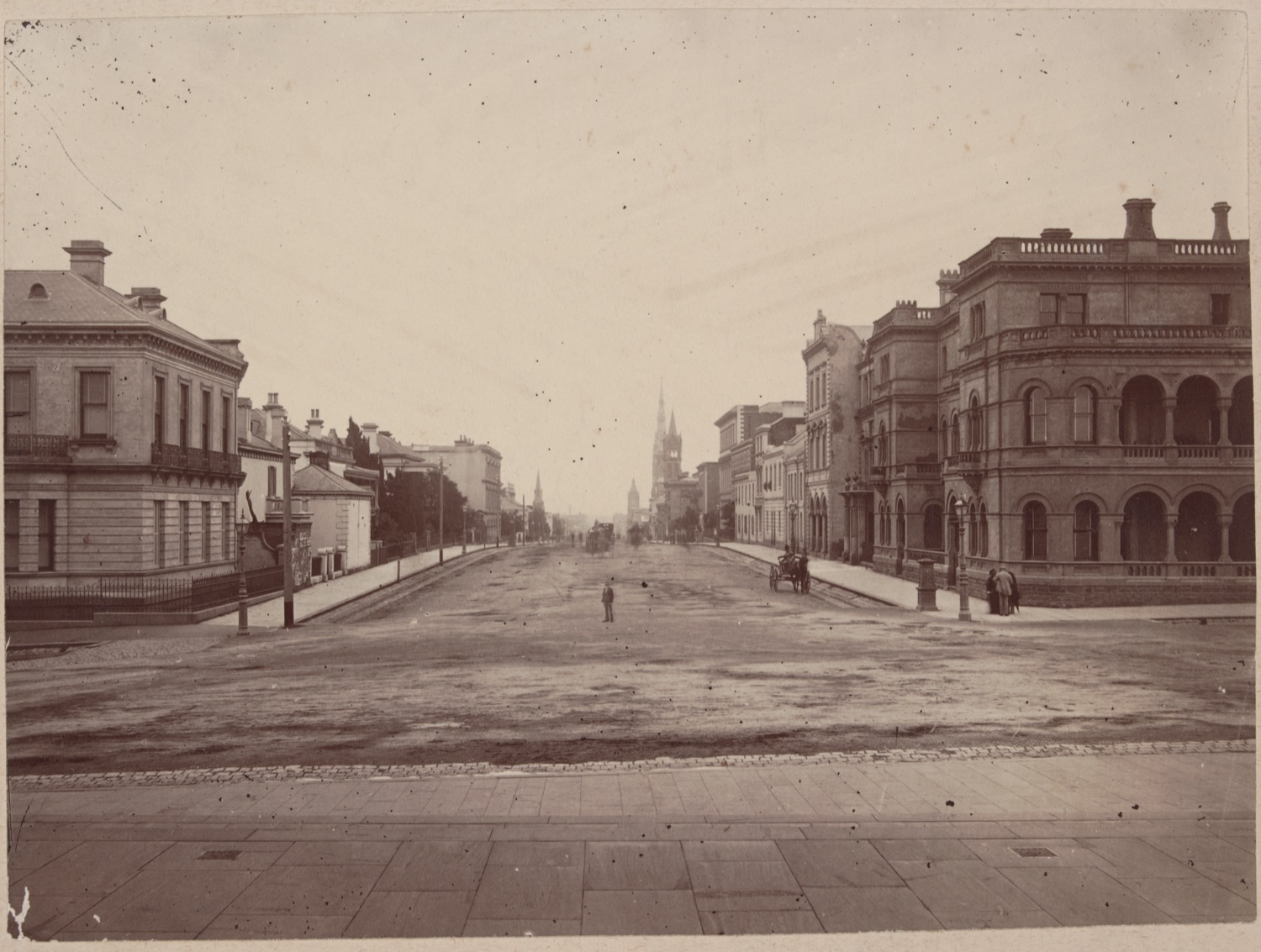 Anon - ca.1880 - Collins St. looking west from Spring St. picture - H4436